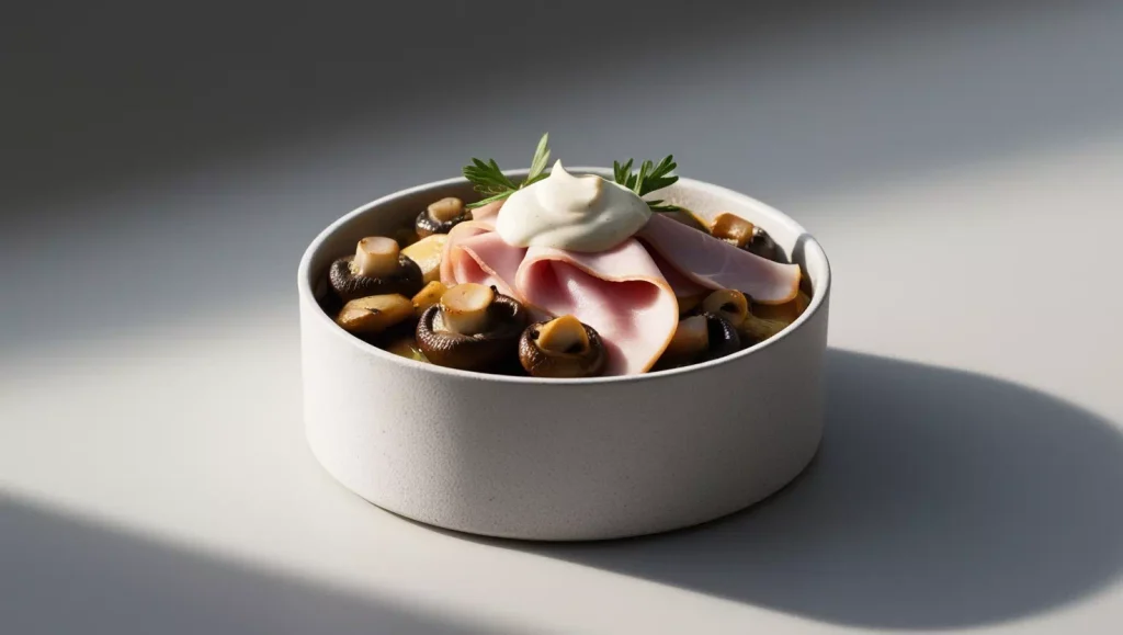 Mini-verrines-apéritives-champignons-et-crème-de-jambon